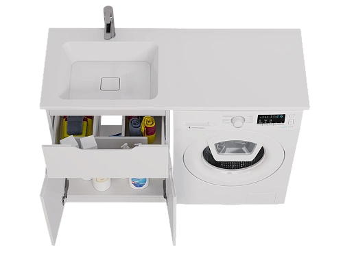 Тумба под раковину DREJA Vega, 60 см, напольная, 1 ящик, 2 дверцы, белый глянец 99.0450 Тумба под раковину DREJA Vega, 60 см, напольная, 1 ящик, 2 дверцы, белый глянец 99.0450