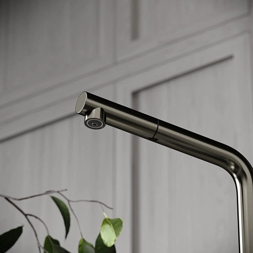 Смеситель для кухни SANCOS Spin SC4015GG с вытяжным изливом, c краном для фильтрованной воды вороненая сталь Смеситель для кухни SANCOS Spin SC4015GG с вытяжным изливом, c краном для фильтрованной воды вороненая сталь