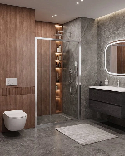 Душевая дверь CEZARES MOLVENO-BF-3-120-C-Cr-IV цвет профиля хром стекло прозрачное Душевая дверь CEZARES MOLVENO-BF-3-120-C-Cr-IV цвет профиля хром стекло прозрачное