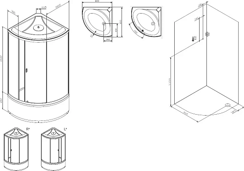 Душевая кабина STWORKI Хельсинки by Damixa Хельсинки HWHC-401А-090BT 90x90, высокий поддон 562074 Душевая кабина STWORKI Хельсинки by Damixa Хельсинки HWHC-401А-090BT 90x90, высокий поддон 562074