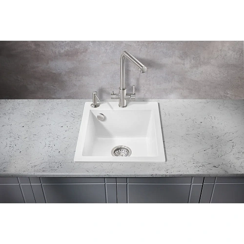 Кухонная мойка Milacio Murcia 42 Cuarzo (MC.77042), белый Кухонная мойка Milacio Murcia 42 Cuarzo (MC.77042), белый