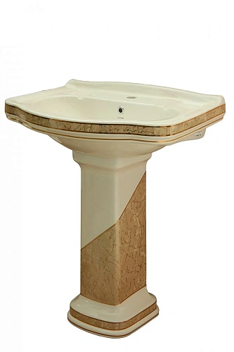 Пьедестал Creavit Klasik KL250-00PR00E-PB00 бежевый/золото декор Пьедестал Creavit Klasik KL250-00PR00E-PB00 бежевый/золото декор