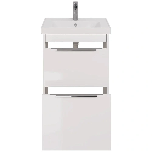 Тумба под раковину DREJA PRIME, 60 см, подвесная/напольная, 2 ящика, белый глянец 99.9300 Тумба под раковину DREJA PRIME, 60 см, подвесная/напольная, 2 ящика, белый глянец 99.9300
