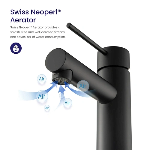 Смеситель для раковины Timo Saona 2361/03F черный Смеситель для раковины Timo Saona 2361/03F черный