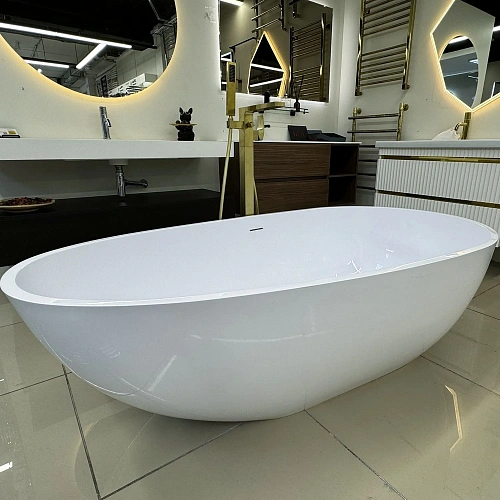 Ванна отдельностоящая Marmo-Elite Бергамо B-BA167-84 1700x840 из искусственного камня, без перелива, глянцевая Ванна отдельностоящая Marmo-Elite Бергамо B-BA167-84 1700x840 из искусственного камня, без перелива, глянцевая