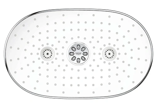 Верхний душ GROHE Rainshower SmartControl 360 с душевым кронштейном, 360 x 220 мм, белая луна (26254 26254LS0 Верхний душ GROHE Rainshower SmartControl 360 с душевым кронштейном, 360 x 220 мм, белая луна (26254 26254LS0