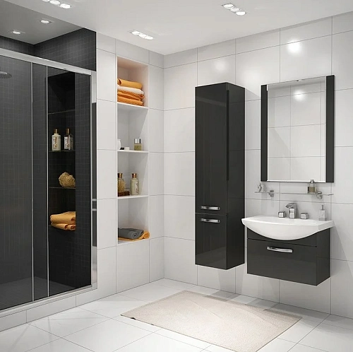 Тумба под раковину Aquaton Ария 65 черный глянец 1A134001AA950 Тумба под раковину Aquaton Ария 65 черный глянец 1A134001AA950