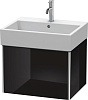 Картинка анонса товара «тумба под раковину duravit xsquare xs409304040 подвесная 48 см черный глянцевый»