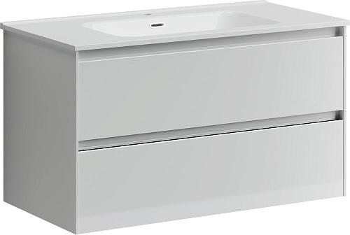 Тумба под раковину Sancos Cento CN90W белый глянец Тумба под раковину Sancos Cento CN90W белый глянец