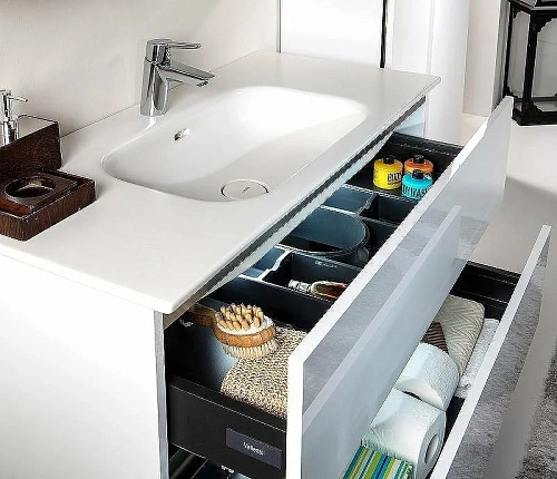 Тумба под раковину Armadi Art VALLESSI 100 белая глянец 837-100-W Тумба под раковину Armadi Art VALLESSI 100 белая глянец 837-100-W