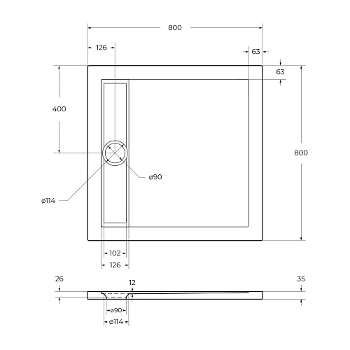 Душевой поддон BelBagno TRAY-BB-DUE-A-80-4-W0 800x800 акриловый белый Душевой поддон BelBagno TRAY-BB-DUE-A-80-4-W0 800x800 акриловый белый