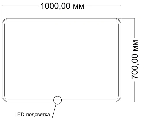 Зеркало Vincea LED VLM-3VC1007-2 1000х700 c сенсорным выключателем и диммером, антизапотевание Зеркало Vincea LED VLM-3VC1007-2 1000х700 c сенсорным выключателем и диммером, антизапотевание