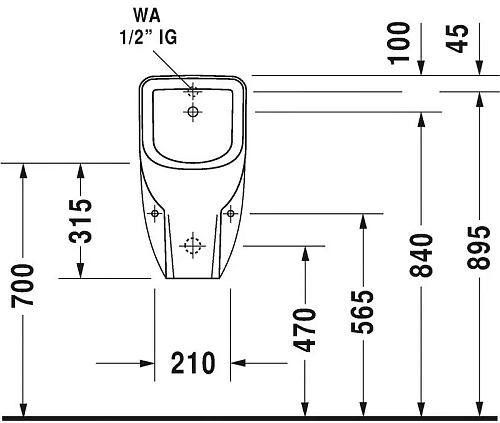 Писсуар Duravit D-Code 0829300000 Писсуар Duravit D-Code 0829300000