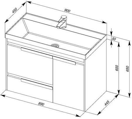 Раковина Aquanet Орлеан 90 00179396 Раковина Aquanet Орлеан 90 00179396