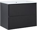 Тумба под раковину Aquanet Милан 85 черный глянец 00316703 Тумба под раковину Aquanet Милан 85 черный глянец 00316703