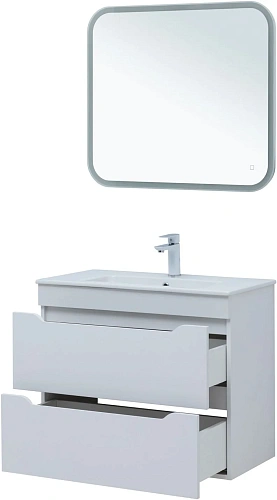 Тумба под раковину Aquanet Практика 80 00347965 белый глянец Тумба под раковину Aquanet Практика 80 00347965 белый глянец