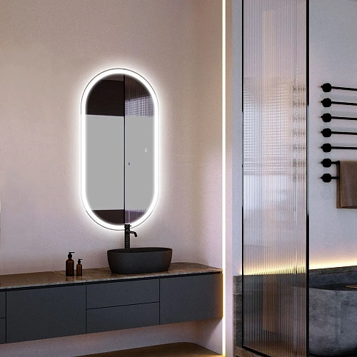 Зеркало ABBER Kontur AG6303S-1.0 с подсветкой, сенсор, диммер Зеркало ABBER Kontur AG6303S-1.0 с подсветкой, сенсор, диммер