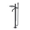 Картинка анонса товара «смеситель для ванны boheme stick напольный shine gun metal spirale 129-sgm.4»