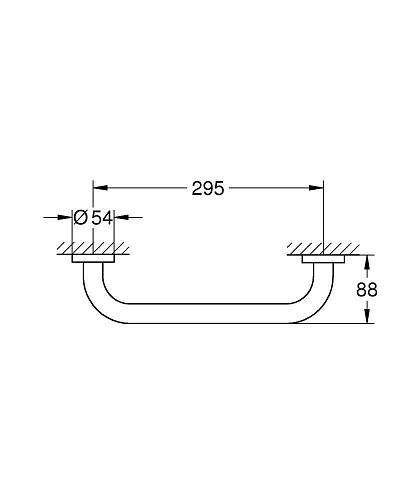 Поручень GROHE Essentials 300 мм, хром (40421001) Поручень GROHE Essentials 300 мм, хром (40421001)