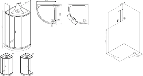 Душевая кабина STWORKI Хельсинки by Damixa Хельсинки HWHC-401-090BT 90x90, средний поддон 562061 Душевая кабина STWORKI Хельсинки by Damixa Хельсинки HWHC-401-090BT 90x90, средний поддон 562061