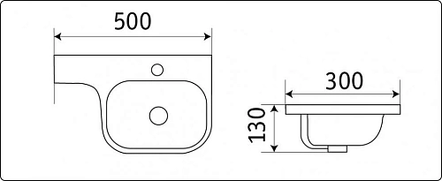 Раковина CeramaLux 78365 подвесная, белый Раковина CeramaLux 78365 подвесная, белый
