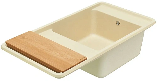 Кухонная мойка Aquaton Беллис 97 1A725132BS290 из литого мрамора, шампань Кухонная мойка Aquaton Беллис 97 1A725132BS290 из литого мрамора, шампань