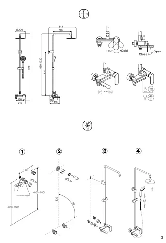 Душевая система Bravat Opal C F6125183CP-A1-RUS для ванны круглой формы, покрытие: хром Душевая система Bravat Opal C F6125183CP-A1-RUS для ванны круглой формы, покрытие: хром
