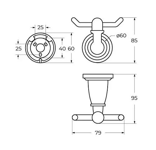 Крючок ART&MAX BIANCHI AM-E-2601-Br бронза Крючок ART&MAX BIANCHI AM-E-2601-Br бронза