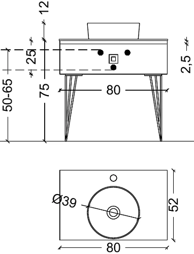 Тумба под раковину Boheme Lucido 80 см Поталь 770-080-Foil Тумба под раковину Boheme Lucido 80 см Поталь 770-080-Foil