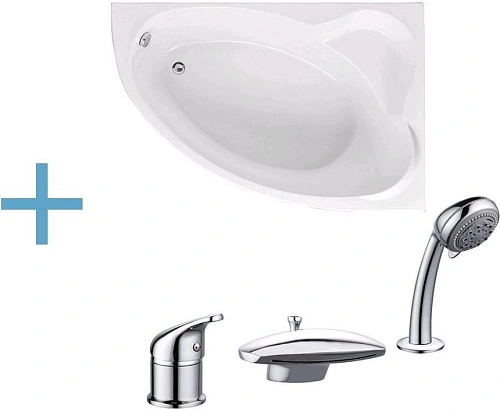 Акриловая ванна Aquanet Mayorca 150x100 R (каркас + смеситель Aquanet Practic 2 AF111-63B) 00204009 + 00161975 + 00216780 Акриловая ванна Aquanet Mayorca 150x100 R (каркас + смеситель Aquanet Practic 2 AF111-63B) 00204009 + 00161975 + 00216780