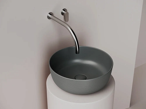 Раковина Ceramica Nova ELEMENT CN6073MDH Темный антрацит матовый накладная Раковина Ceramica Nova ELEMENT CN6073MDH Темный антрацит матовый накладная