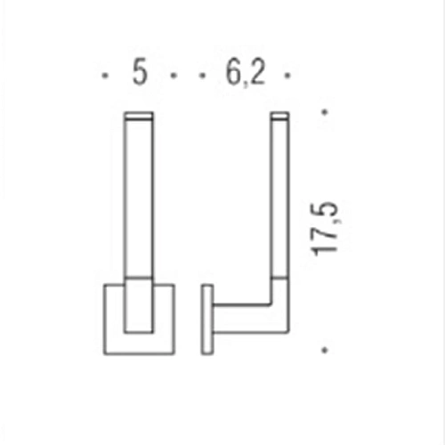 Держатель туалетной бумаги Colombo Basic Q B3790.CR 17.5см, хром Держатель туалетной бумаги Colombo Basic Q B3790.CR 17.5см, хром