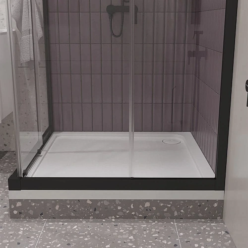 Душевой уголок STWORKI Дублин 100x100 см профиль черный матовый 464900 Душевой уголок STWORKI Дублин 100x100 см профиль черный матовый 464900