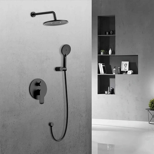 Душевая система Vincea Esse VSFW-1E1MB встраиваемая, 2 режима, ограничитель давления Hi Box, черный Душевая система Vincea Esse VSFW-1E1MB встраиваемая, 2 режима, ограничитель давления Hi Box, черный