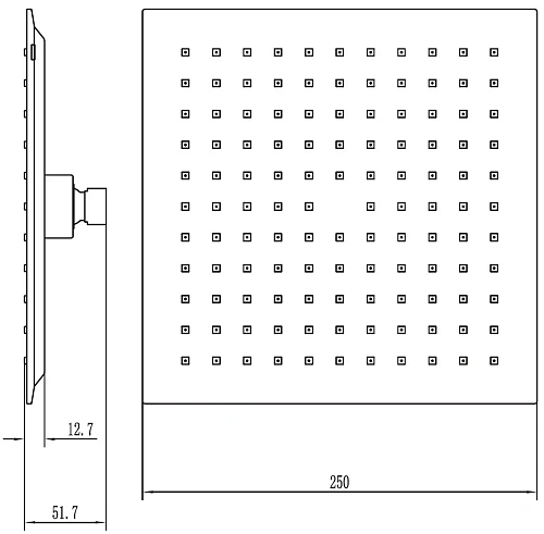 Верхний душ Aquanet Static AF330-84-S250B Верхний душ Aquanet Static AF330-84-S250B