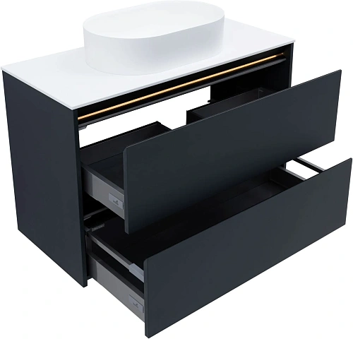 Тумба под раковину Allen Brau Activity 100 1.34006.AM антрацит матовый/черный брашированный Тумба под раковину Allen Brau Activity 100 1.34006.AM антрацит матовый/черный брашированный