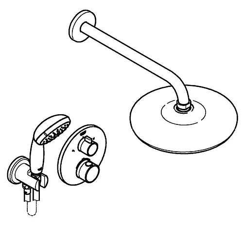 Душевая система GROHE Grohtherm (34727000) встраиваемая, термостатическая, хром Душевая система GROHE Grohtherm (34727000) встраиваемая, термостатическая, хром
