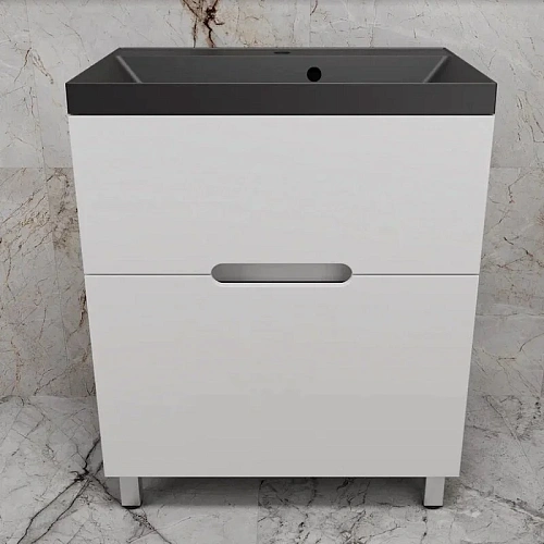 Тумба под раковину Style Line Матис 70 см ЛС-00002442 напольная, белый матовый Тумба под раковину Style Line Матис 70 см ЛС-00002442 напольная, белый матовый