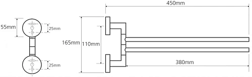 Полотенцедержатель Bemeta OMEGA 104204102 Полотенцедержатель Bemeta OMEGA 104204102