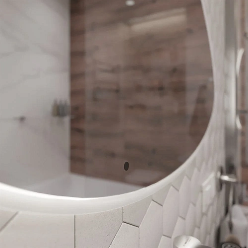 Зеркало STWORKI Скаген 92 с подсветкой, белое, инфракрасное управление, овальное 551011 Зеркало STWORKI Скаген 92 с подсветкой, белое, инфракрасное управление, овальное 551011