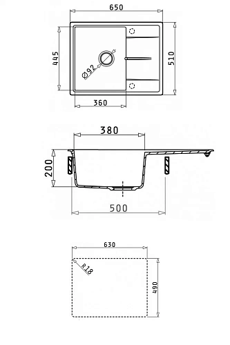 Кухонная мойка ABBER Quarz AQ2903S песочный Кухонная мойка ABBER Quarz AQ2903S песочный