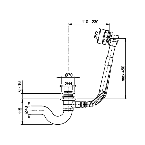 Слив-перелив Timo 8004/00 хром Слив-перелив Timo 8004/00 хром