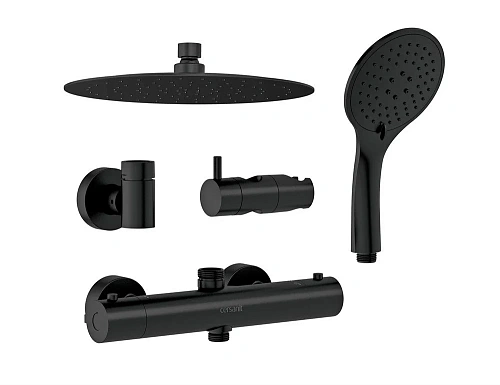 Душевая система Cersanit BRASKO BLACK с термостатом A63112 Душевая система Cersanit BRASKO BLACK с термостатом A63112