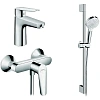 Комплект смесителей Hansgrohe Logis SET E 100 (d) с душевым гарнитуром HG-PR4.