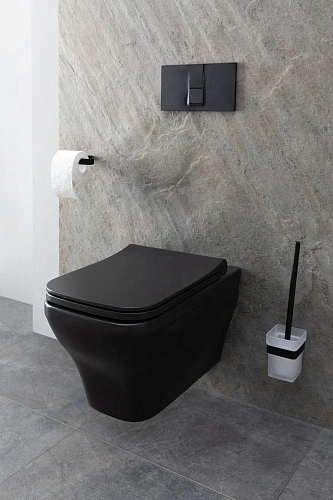 Унитаз подвесной Allen Brau Infinity 4.21011.31 с крышкой, черный матовый Унитаз подвесной Allen Brau Infinity 4.21011.31 с крышкой, черный матовый