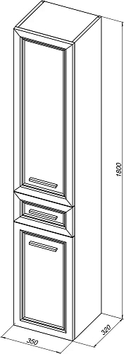 Шкаф-пенал STWORKI Эстерсунд R, белый матовый 444328 Шкаф-пенал STWORKI Эстерсунд R, белый матовый 444328
