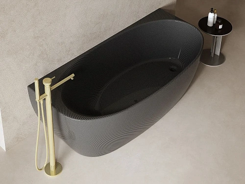 Ванна отдельностоящая ABBER AK9004 170x80 универсальная, черная карбон Ванна отдельностоящая ABBER AK9004 170x80 универсальная, черная карбон