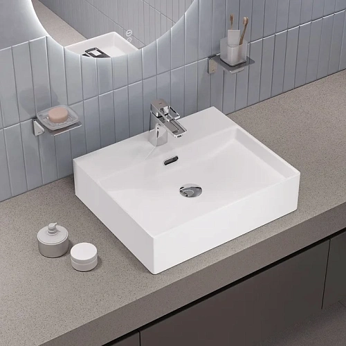 Раковина IDDIS Bild BILWS50i27 накладная/подвесная, белый глянцевый Раковина IDDIS Bild BILWS50i27 накладная/подвесная, белый глянцевый