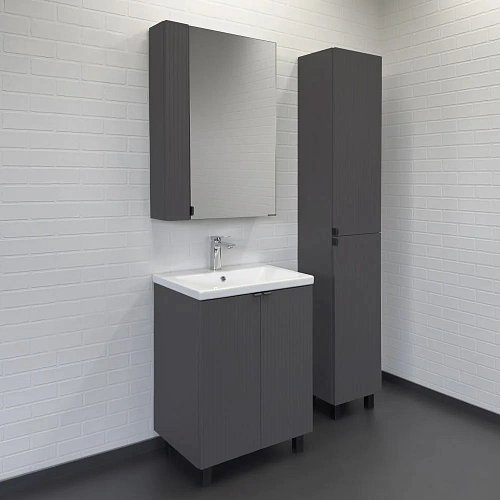 Зеркальный шкаф Comforty Лима 60 00-00019425 антрацит Зеркальный шкаф Comforty Лима 60 00-00019425 антрацит