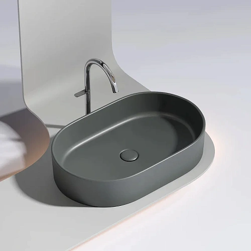 Раковина Ceramica Nova ELEMENT CN6048MDH Темный Антрацит матовый накладная Раковина Ceramica Nova ELEMENT CN6048MDH Темный Антрацит матовый накладная